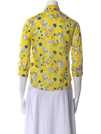 Liberty of London x R13 Floral Print Three-Quarter Sleeve Button-Up Top