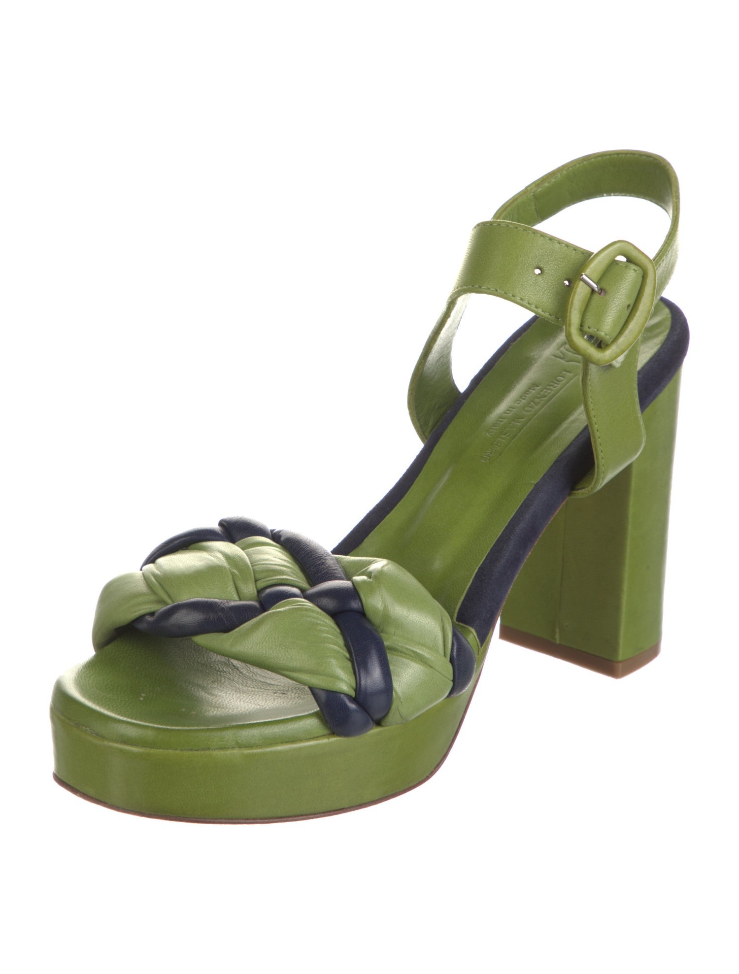 Lorenzo Masiero Leather Slingback Sandals