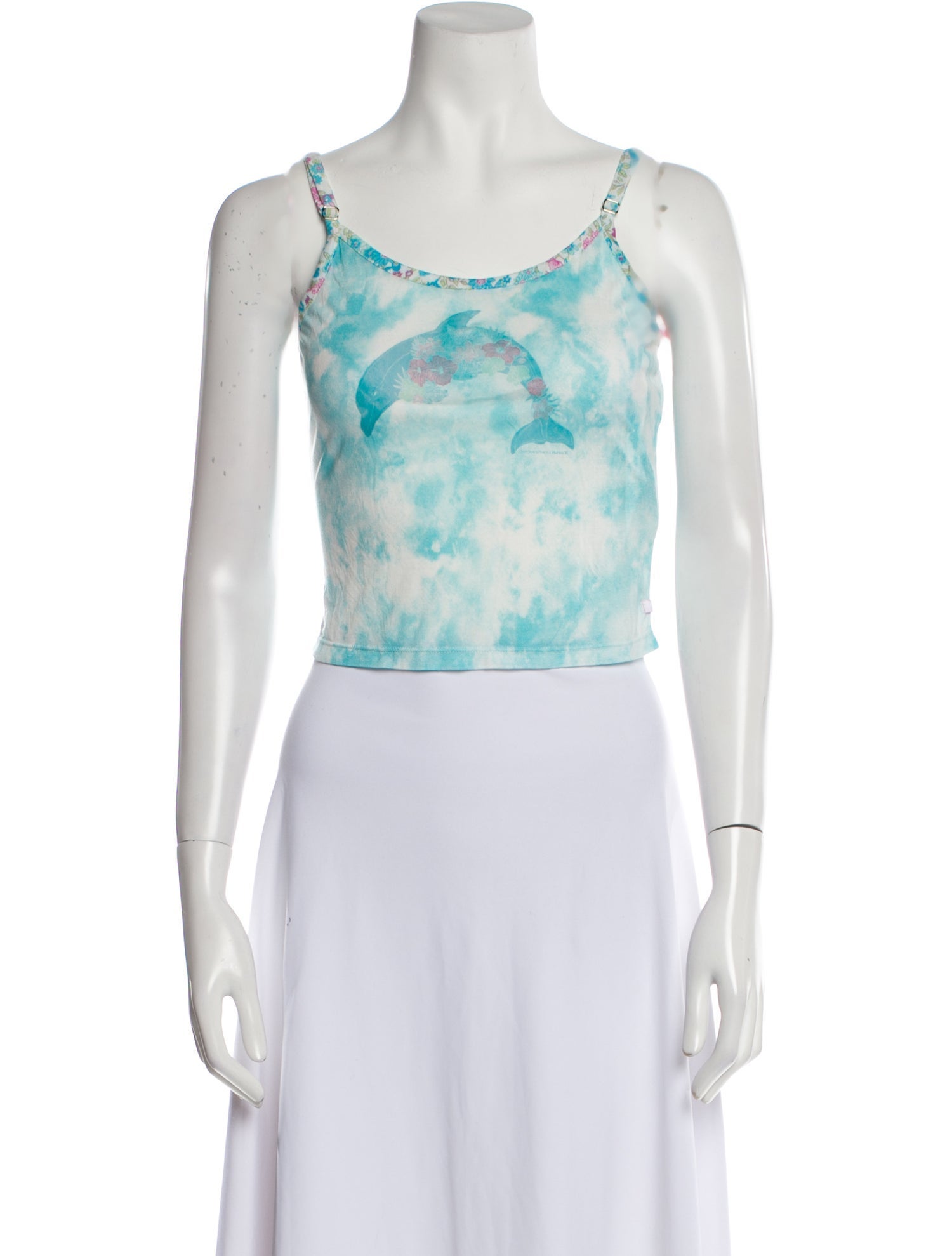 Loveshackfancy X Hurley Tie-Dye Print Scoop Neck Crop Top w/ Tags