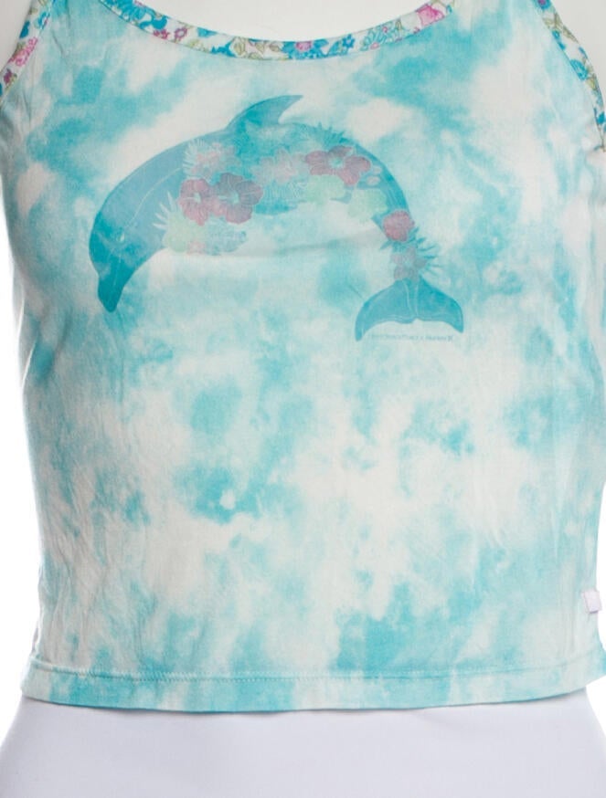Loveshackfancy X Hurley Printed Scoop Neck Crop Top w/ Tags