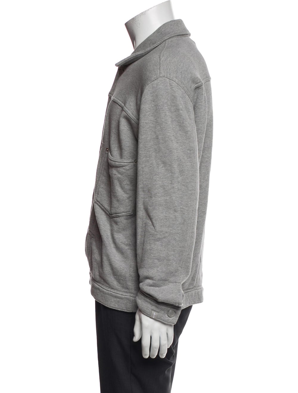 Loopwheeler Denim Jacket Grey Patch Pockets - image 2