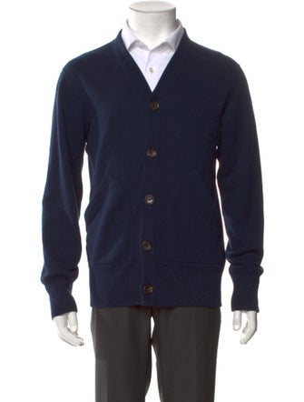 Loopwheeler V-Neck Long Sleeve Cardigan