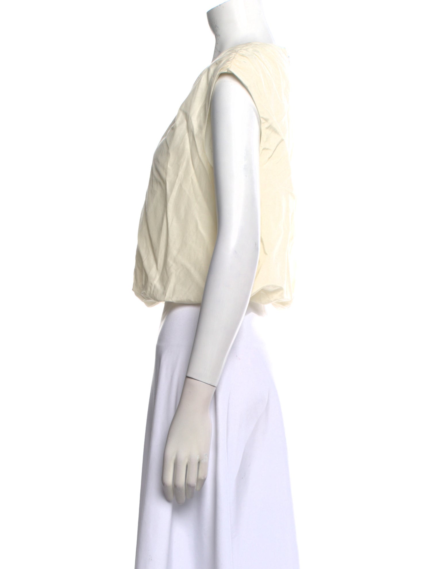 LouLou de Saison Bateau Neckline Short Sleeve Crop Top