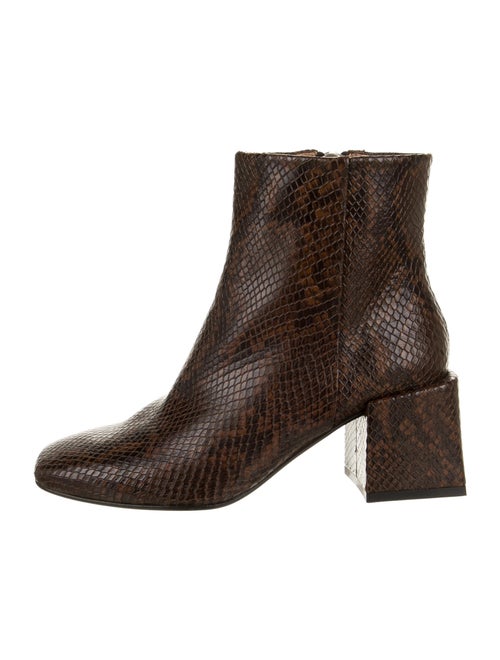 LOQ Embossed Snakeskin Boots Brown