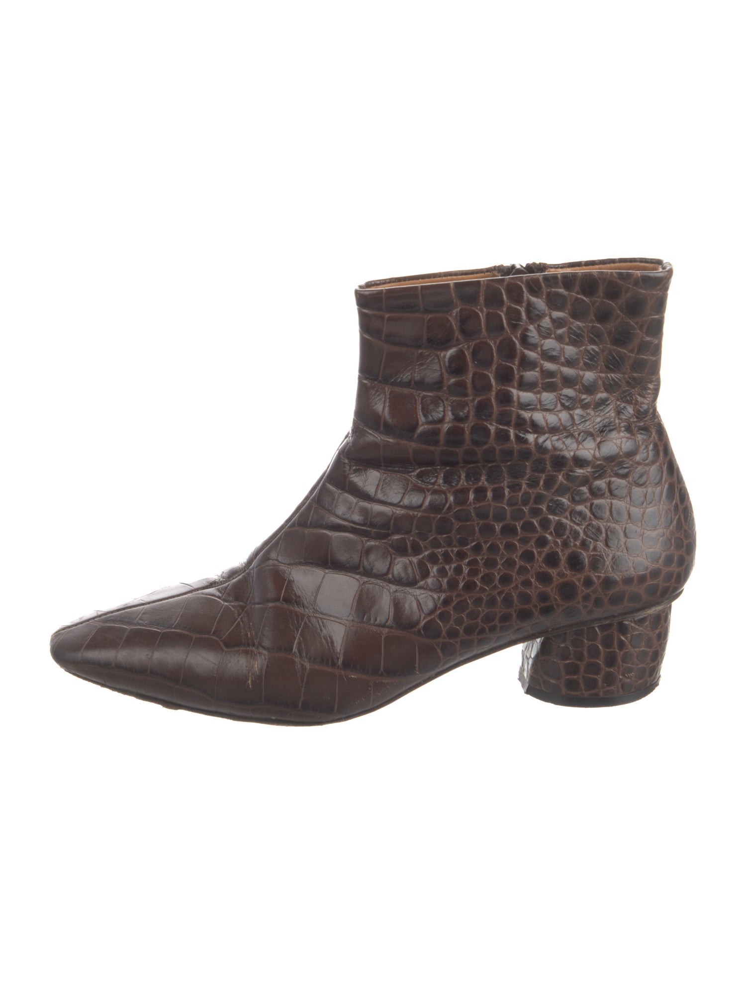 LOQ Embossed Leather Animal Print Western Boots