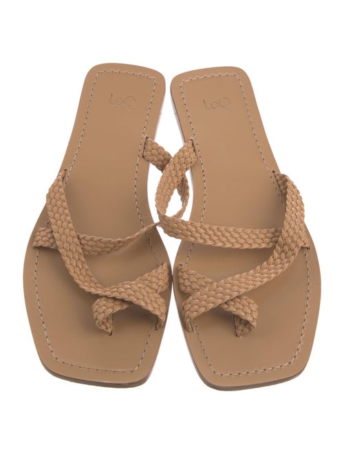 LOQ Leather Braided Accents Slides