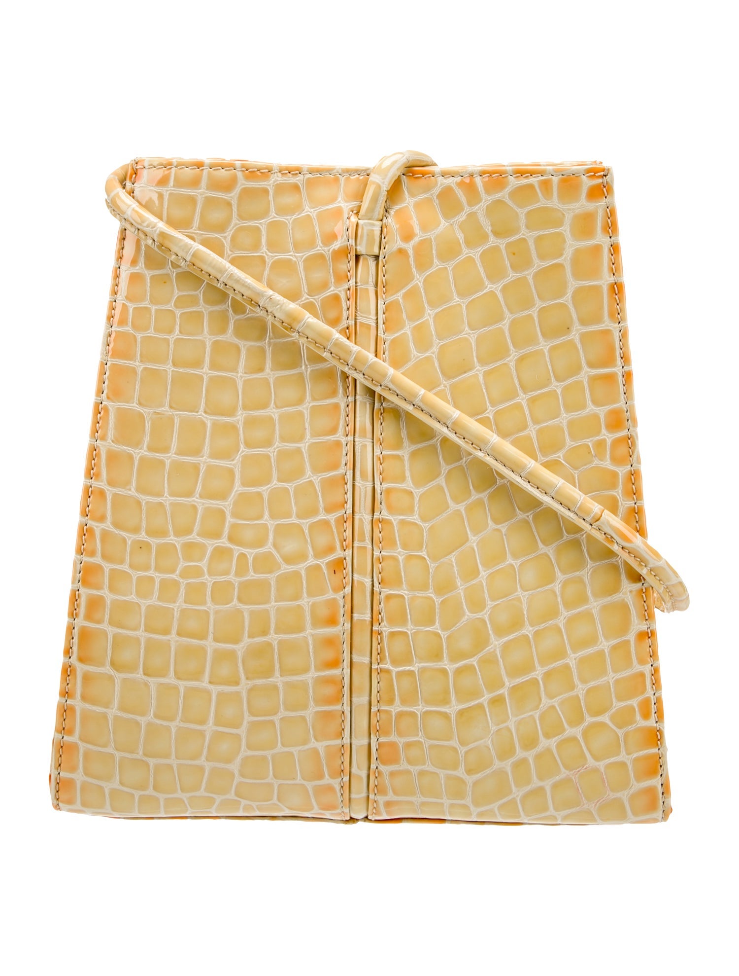 LOQ Embossed Leather Top Handle Bag