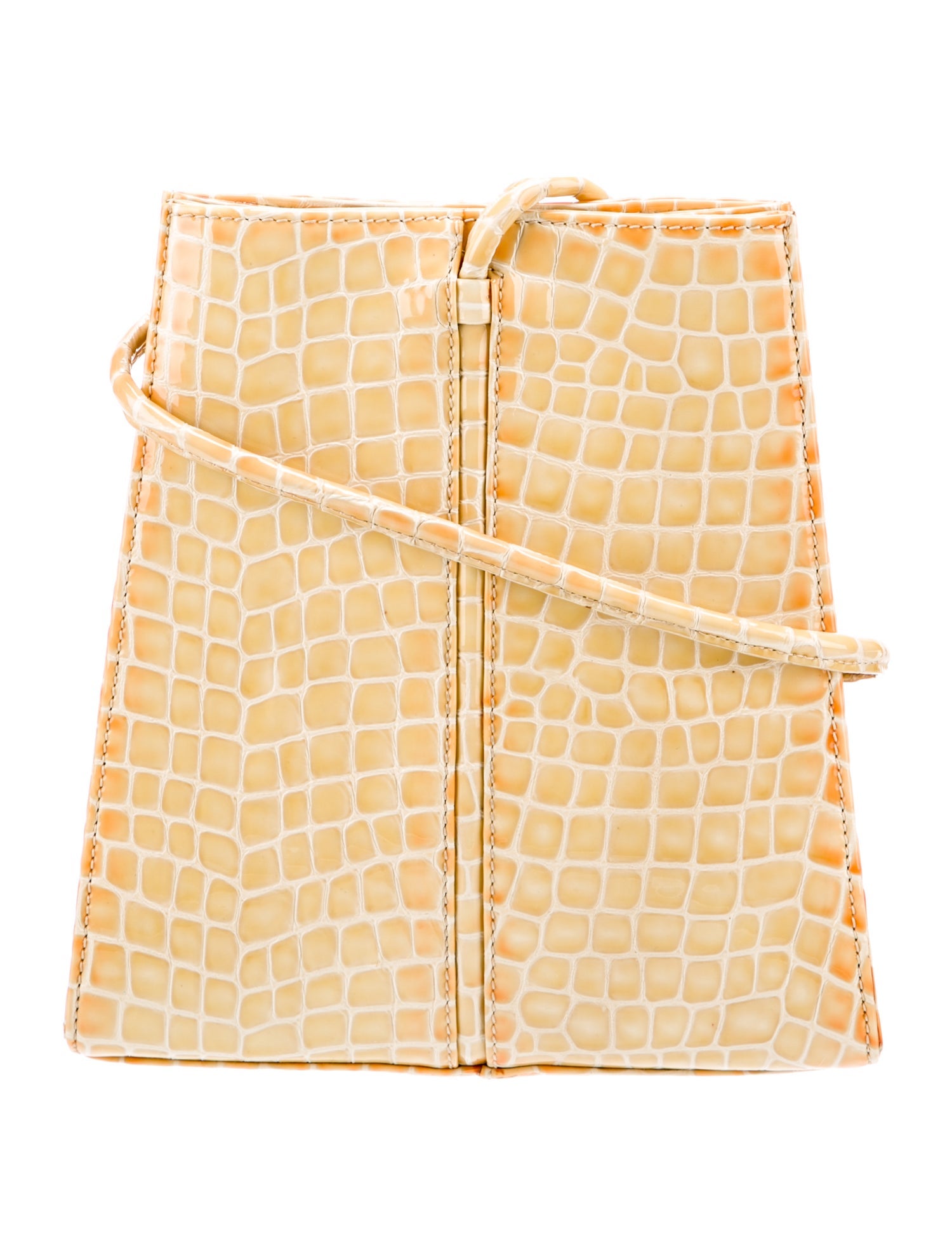 LOQ Embossed Leather Shoulder Bag