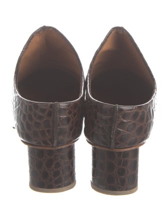 LOQ Embossed Leather Printed Mules