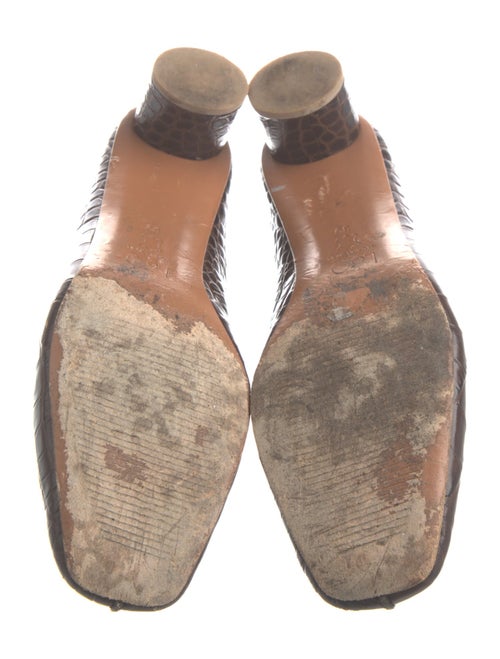 LOQ Embossed Leather Printed Mules
