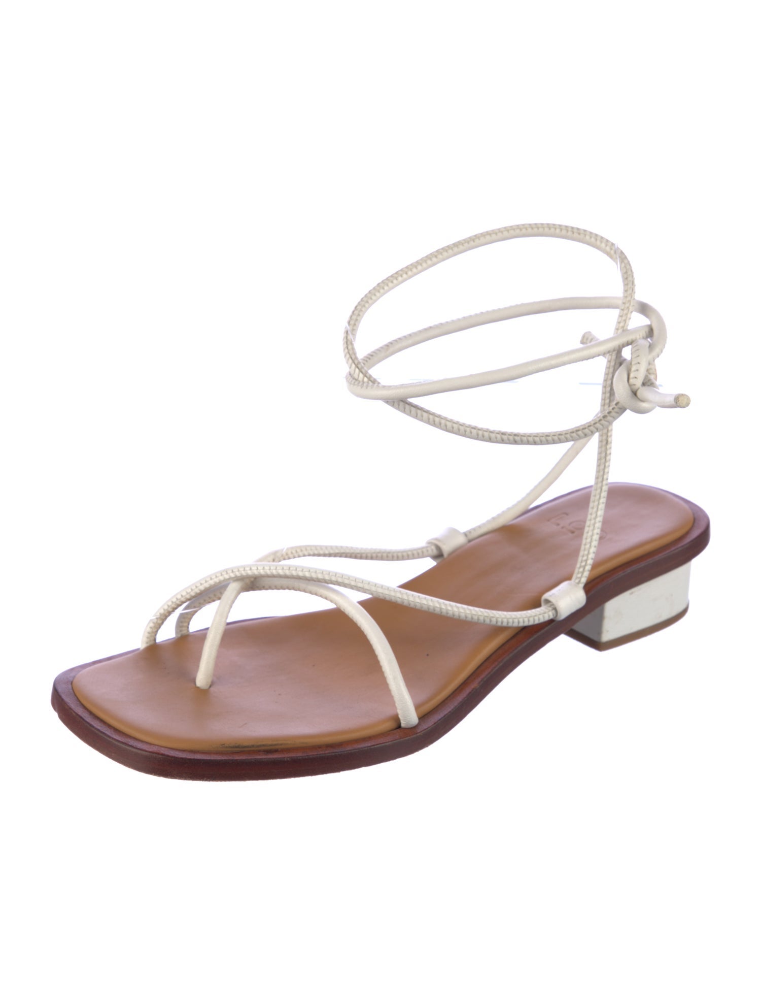 LOQ Leather Slingback Sandals
