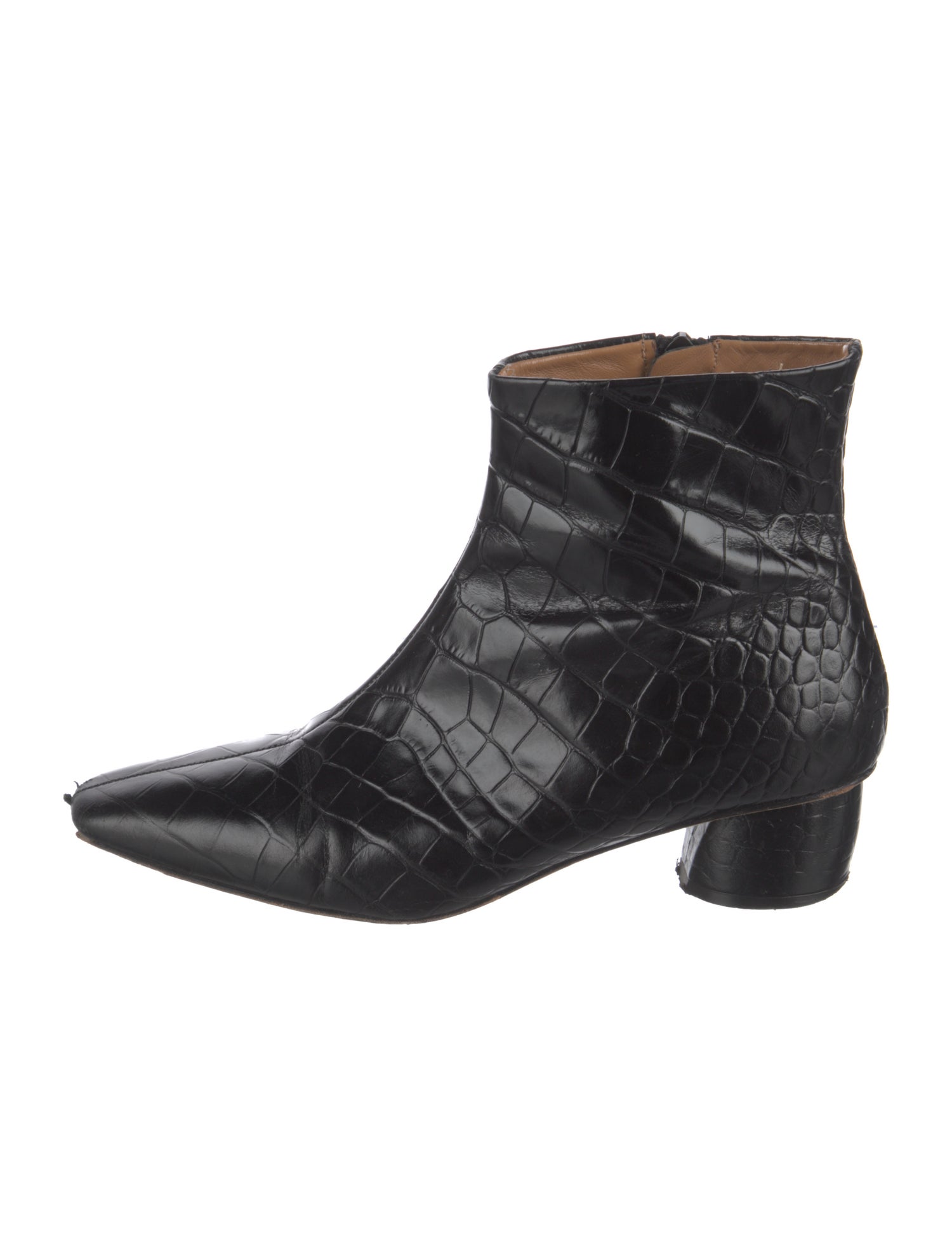 LOQ Embossed Leather Boots