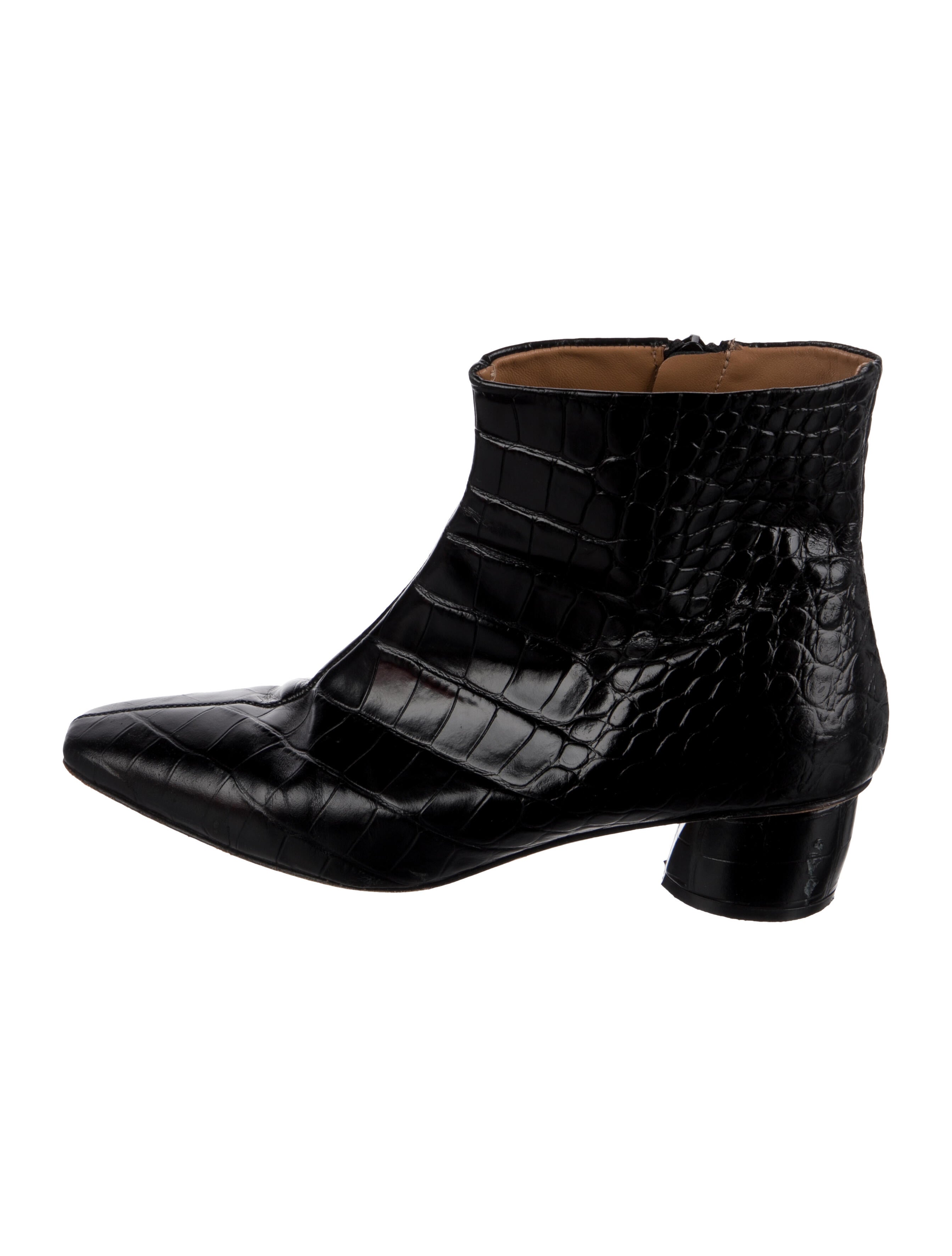 LOQ Embossed Leather Animal Print Western Boots