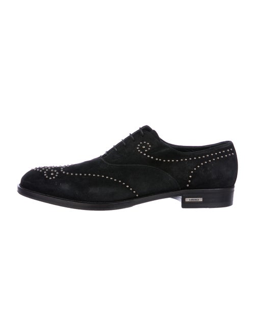 Loriblu Suede Studded Accents Oxfords Black