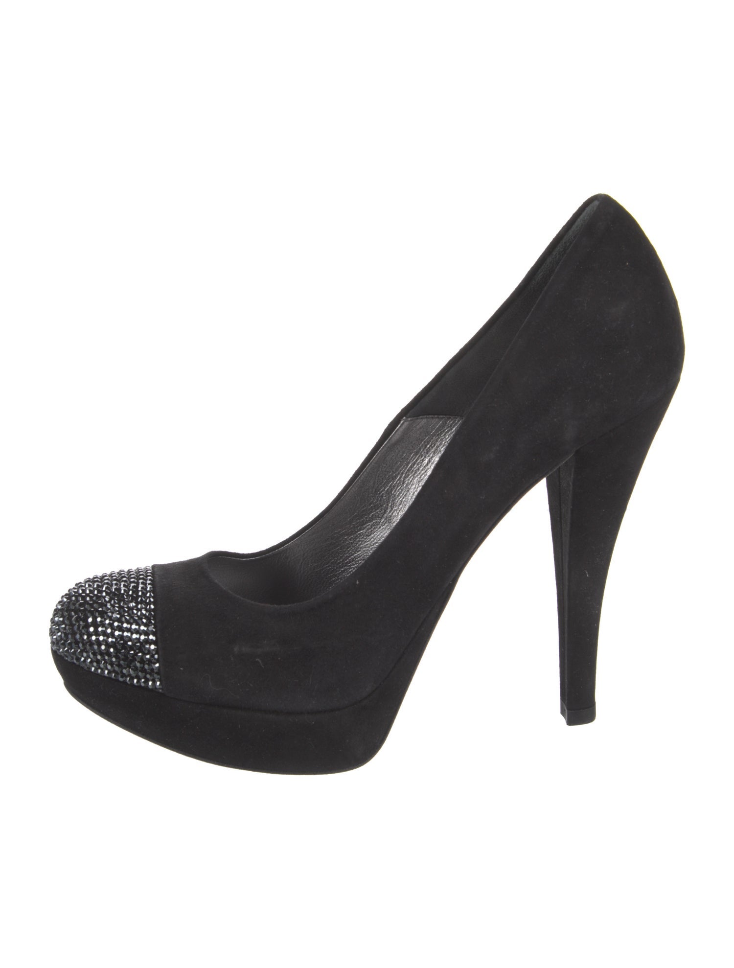 Loriblu Suede Crystal Embellishments Pumps