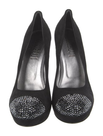 Loriblu Suede Crystal Embellishments Pumps