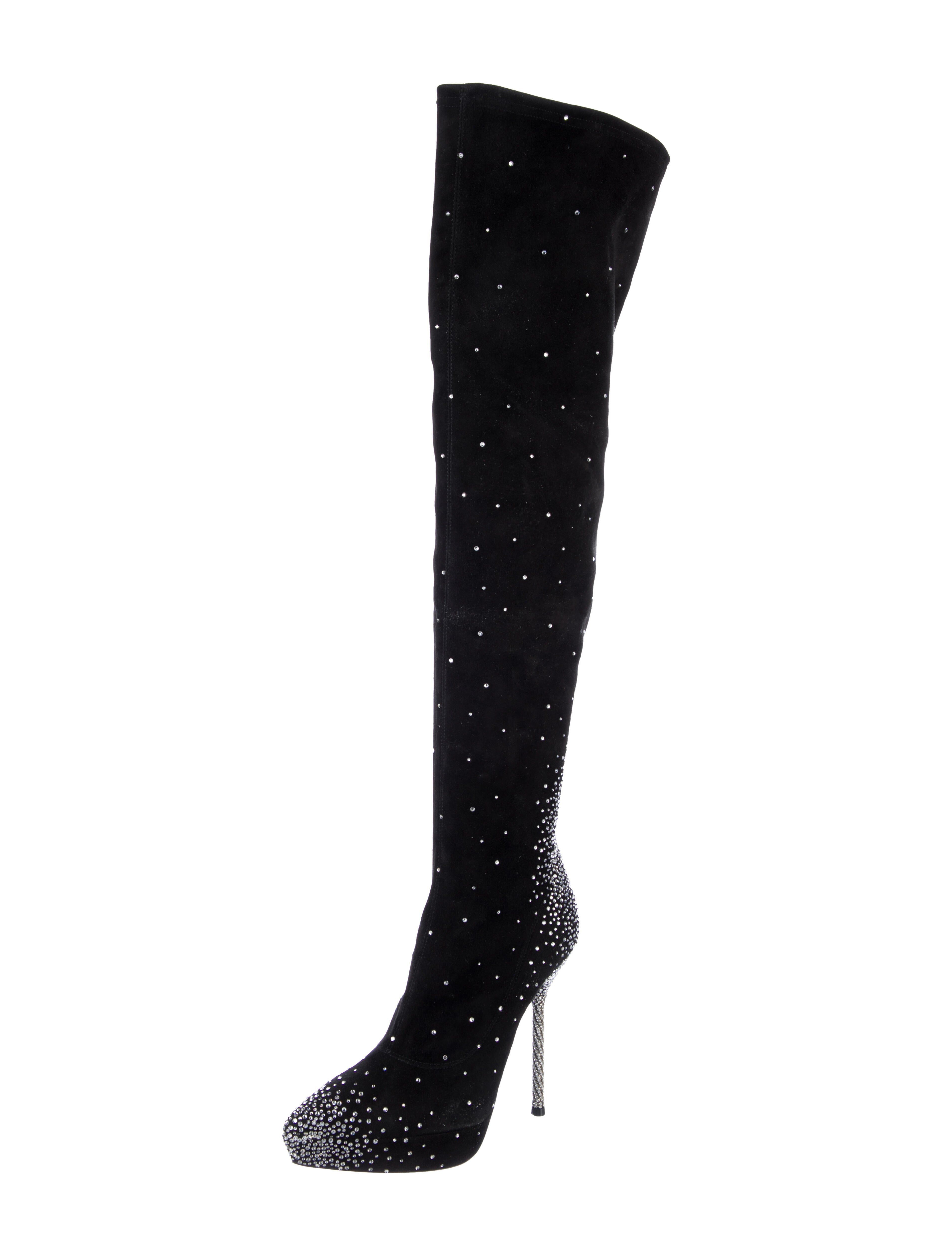 Loriblu Suede Crystal Embellishments Lace-Up Boots
