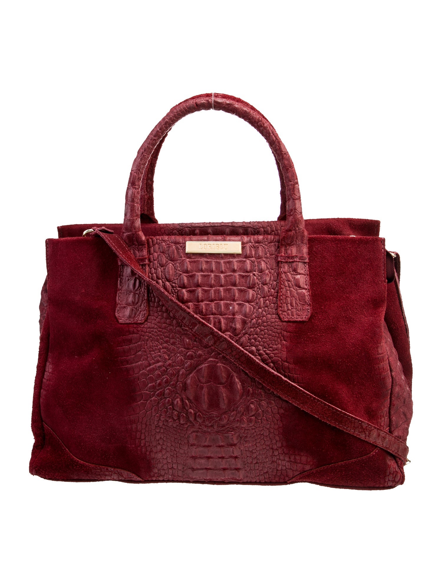 Loriblu Suede Top Handle Bag