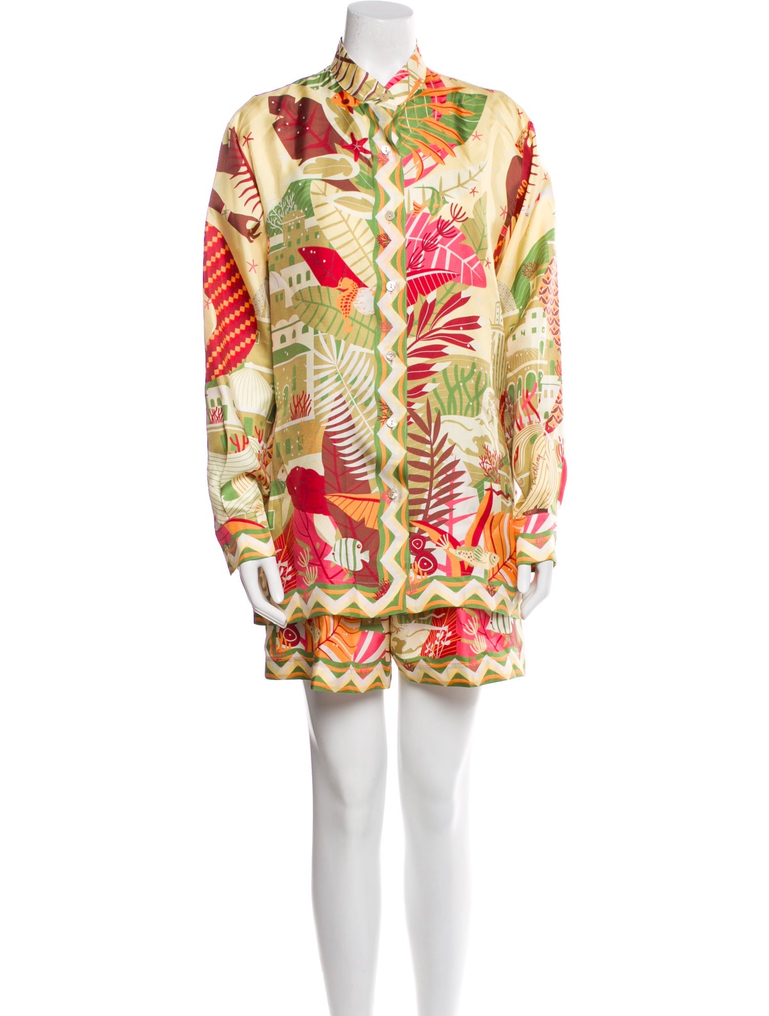 Louis Barthelemy x Empoirio Sirenuse Silk Printed Short Set