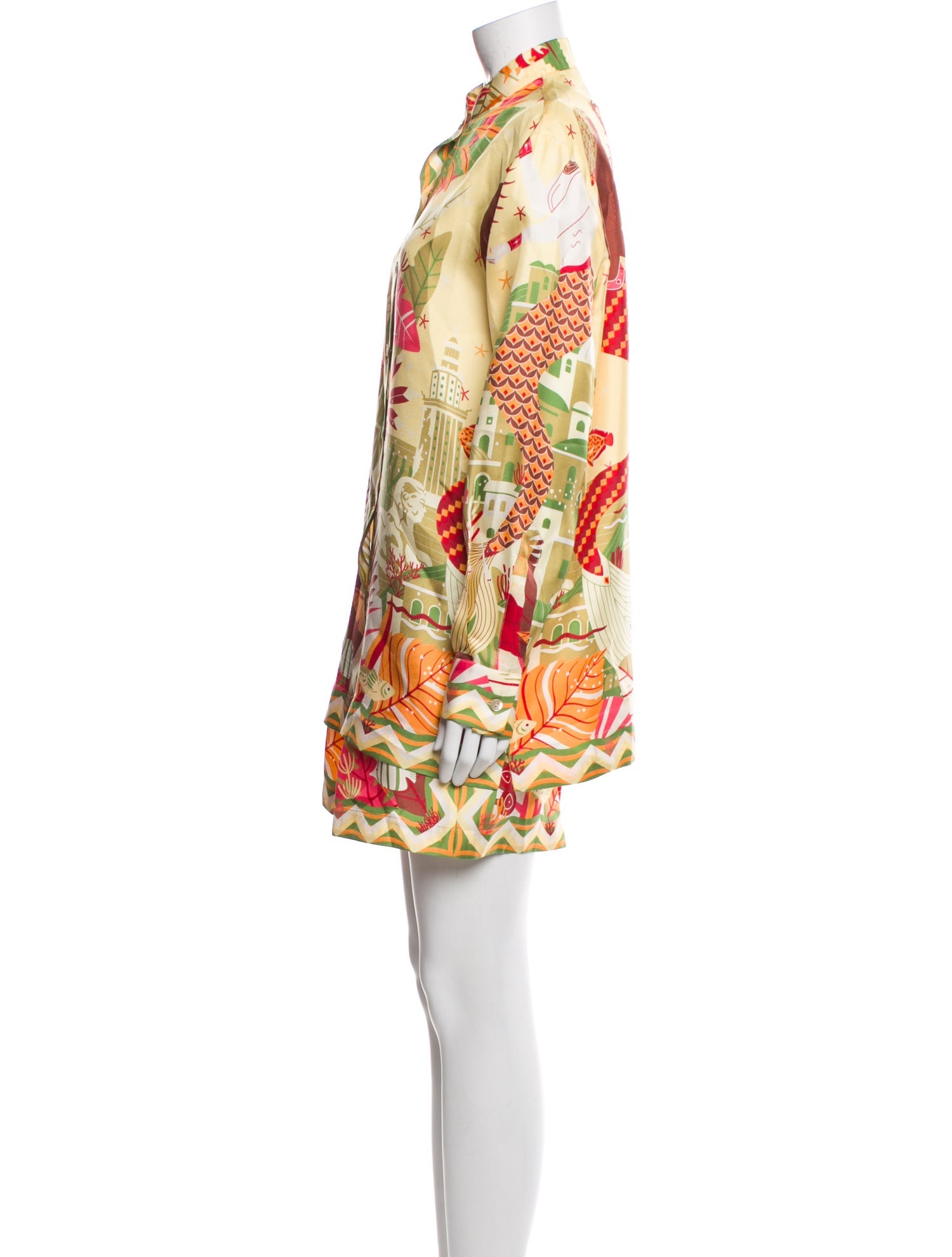 Louis Barthelemy x Empoirio Sirenuse Silk Printed Short Set