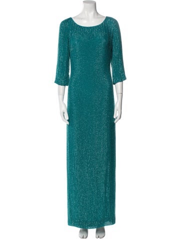 Lorena Sarbu Dresses Scoop Neck Long Dress L