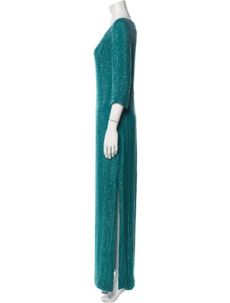 Lorena Sarbu Scoop Neck Long Dress