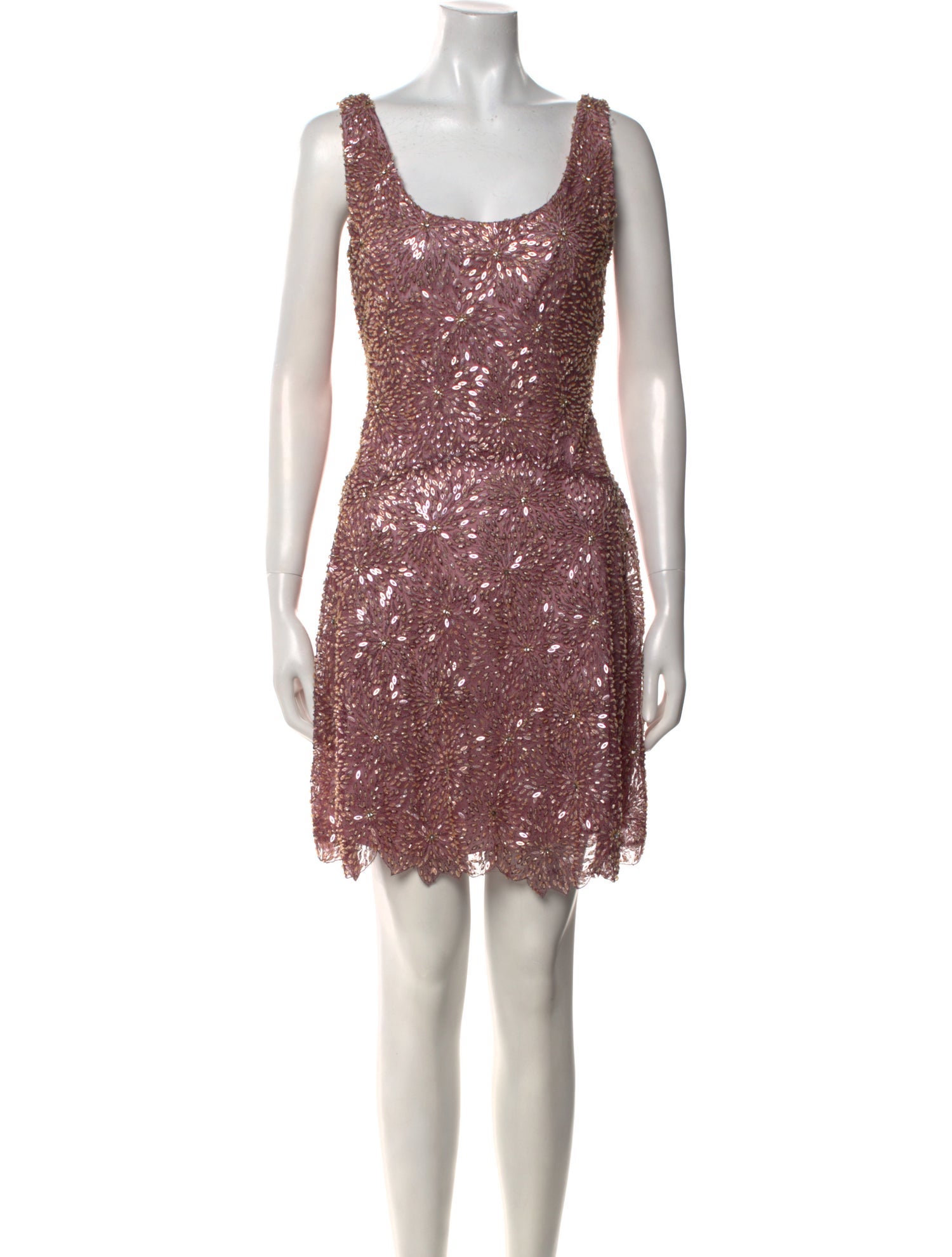 Lorena Sarbu Scoop Neck Mini Dress