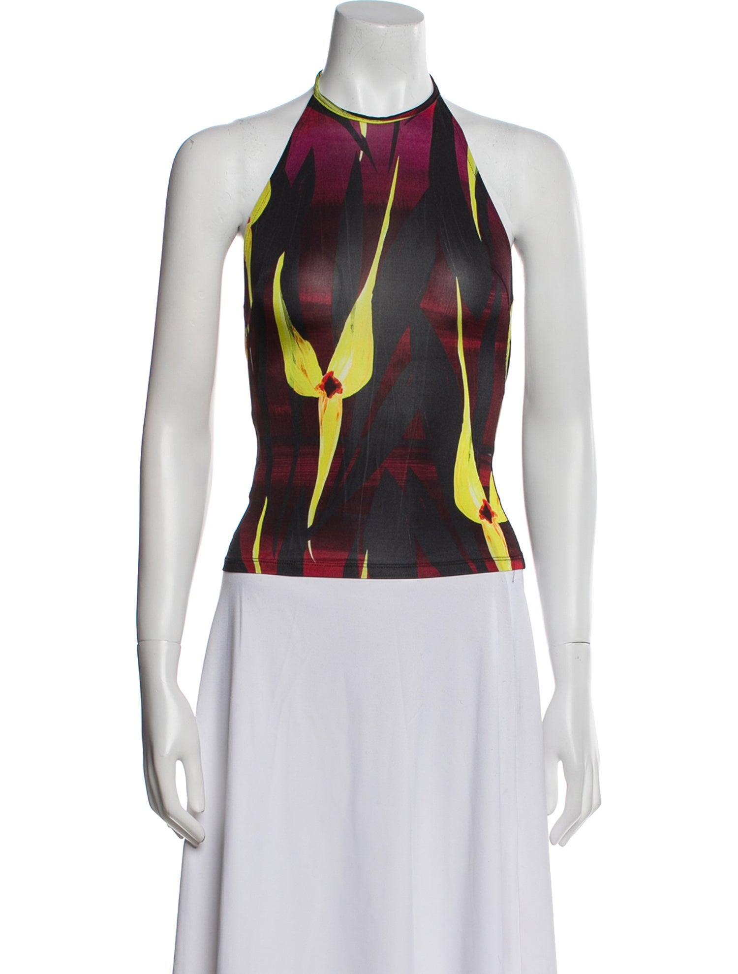 Louisa Ballou Printed Halterneck Top