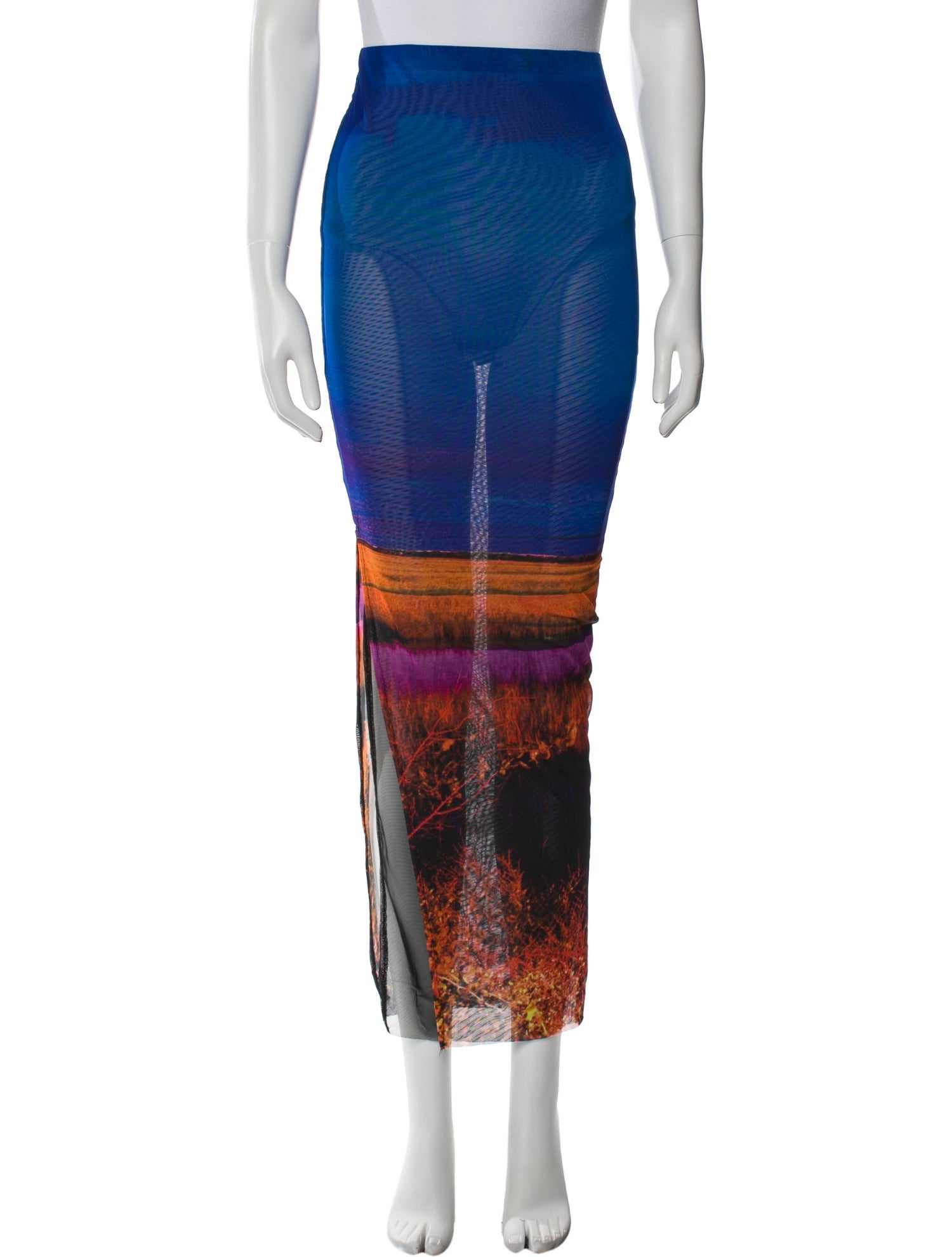 Louisa Ballou Printed Long Skirt w/ Tags