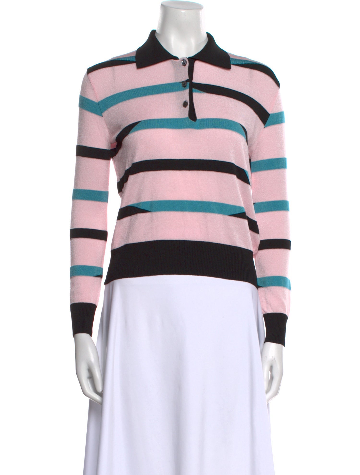 Louisa Ballou Striped Crew Neck Sweater