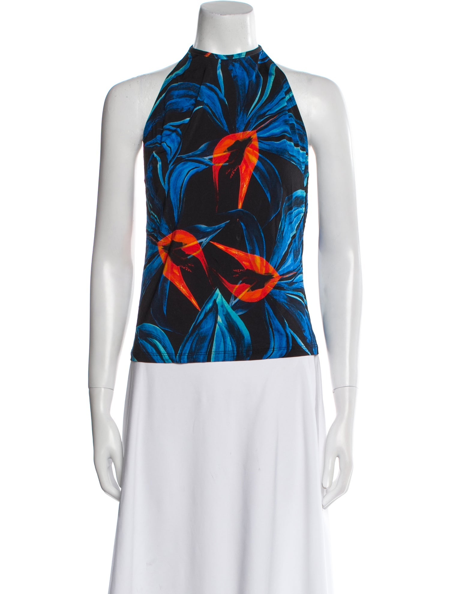 Louisa Ballou Printed Crew Neck Blouse