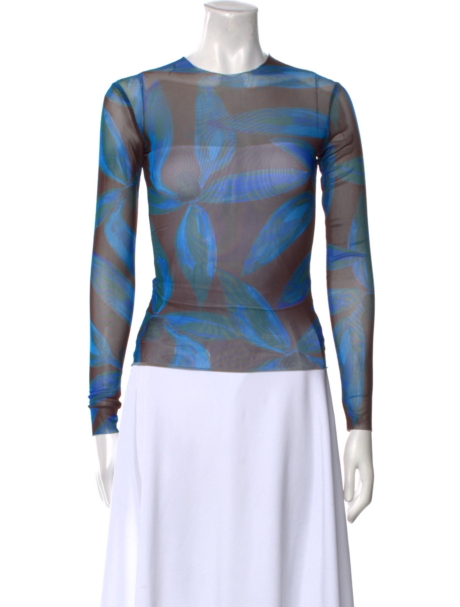 Louisa Ballou Printed Scoop Neck Top