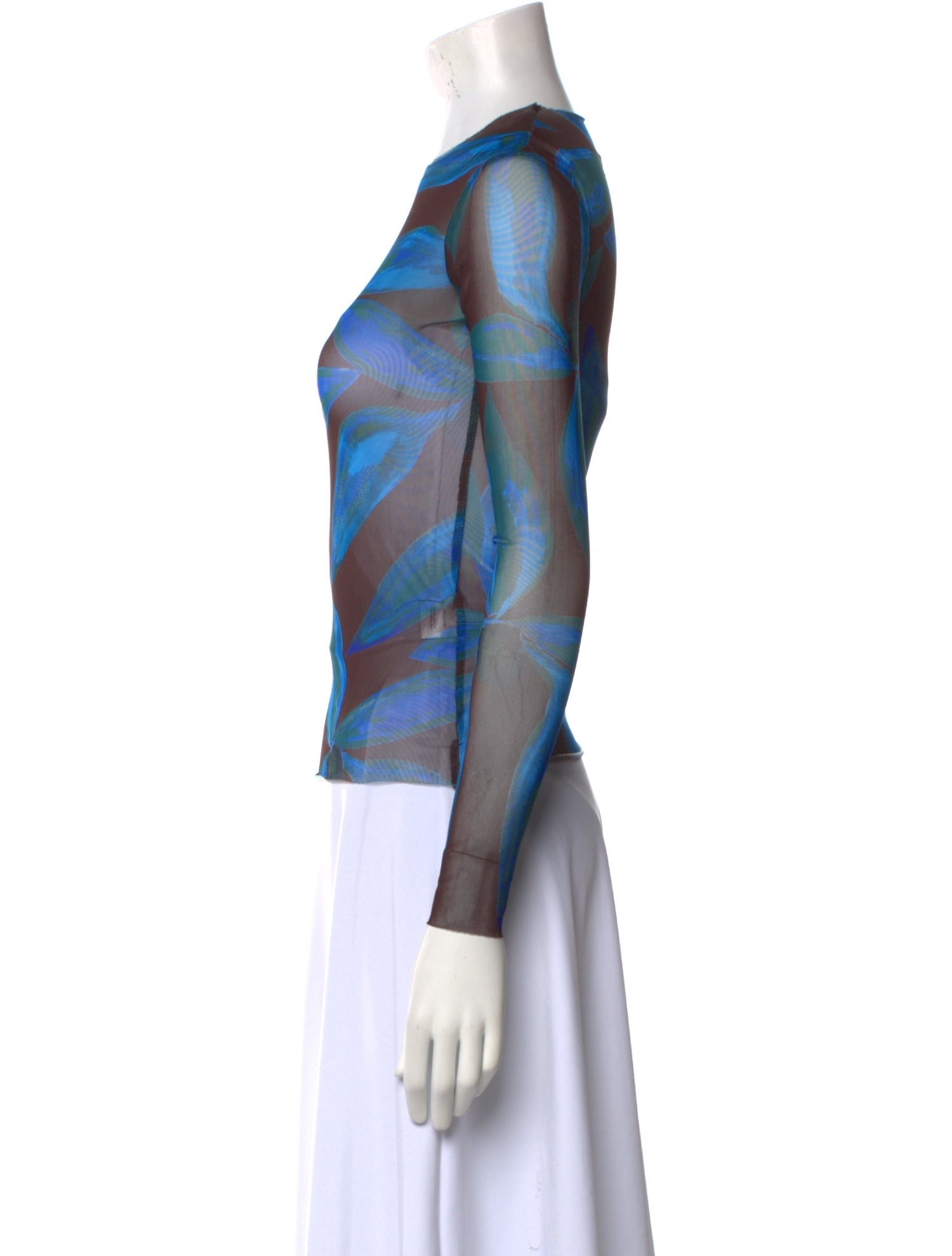 Louisa Ballou Printed Scoop Neck Top