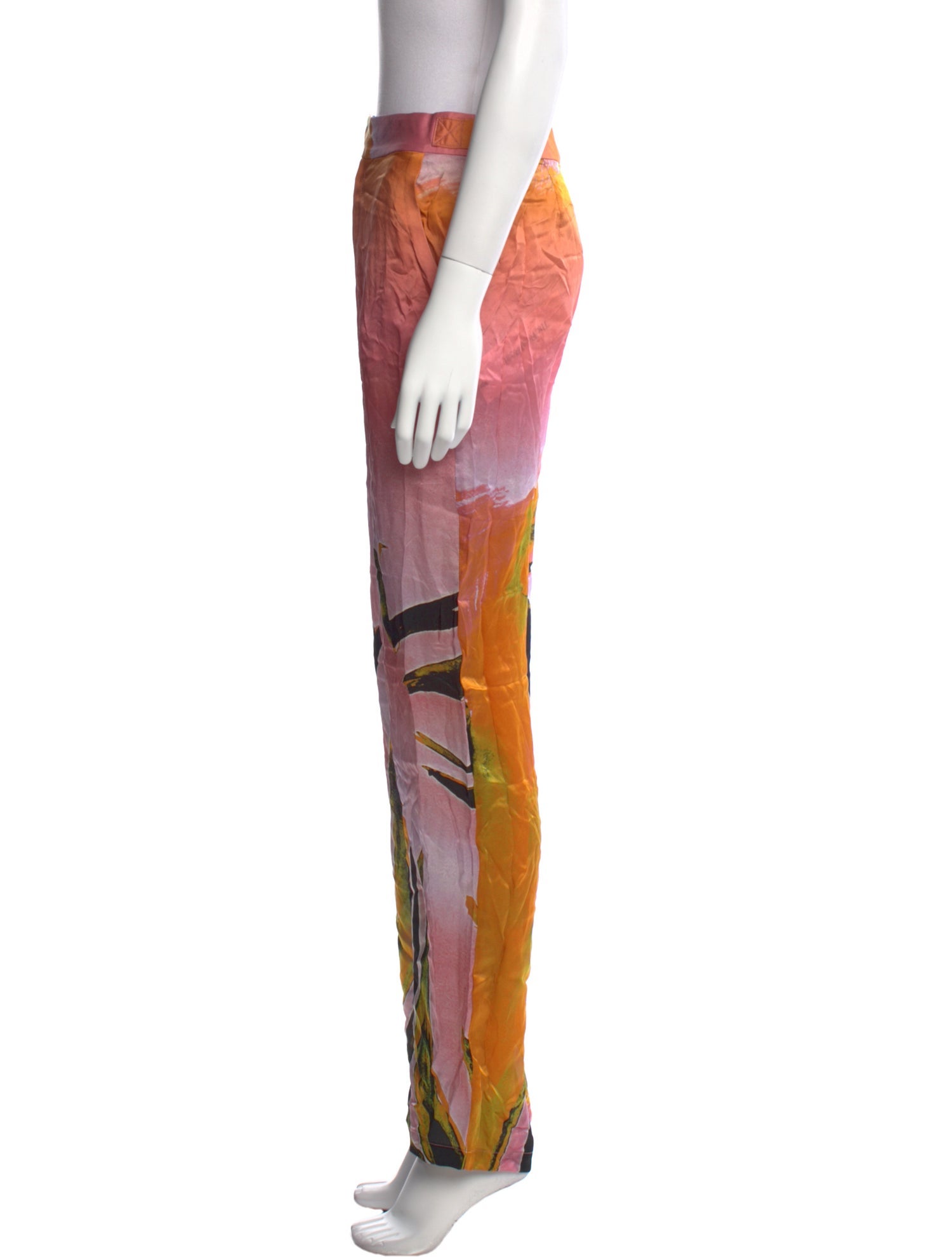 Louisa Ballou Silk Straight Leg Pants