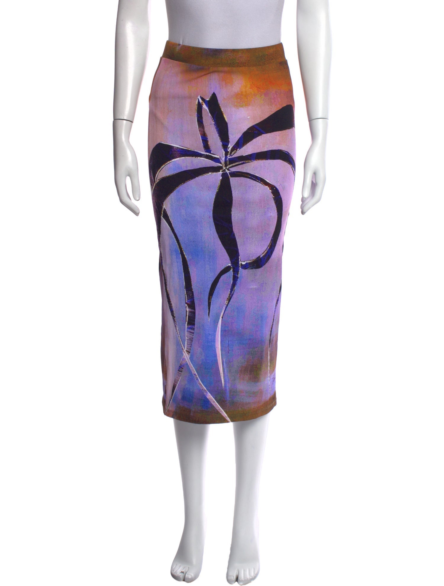 Louisa Ballou Printed Midi Length Skirt