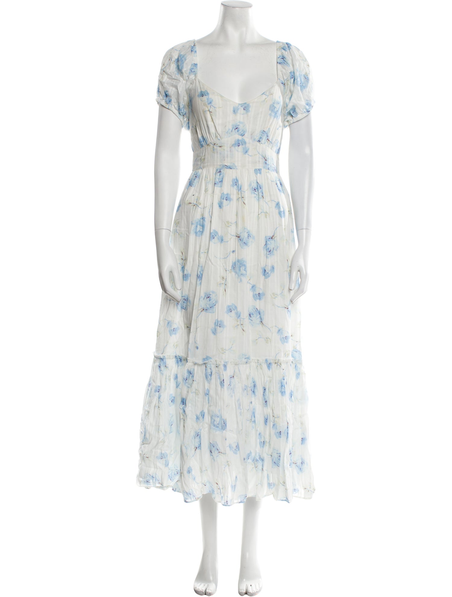 LoveShackFancy Floral Print Long Dress - Blue Dresses, Clothing - WLOSH100675 | The RealReal LoveShackFancy Floral Print Long Dress - Blue Dresses, Clothing - WLOSH100675 | The RealReal