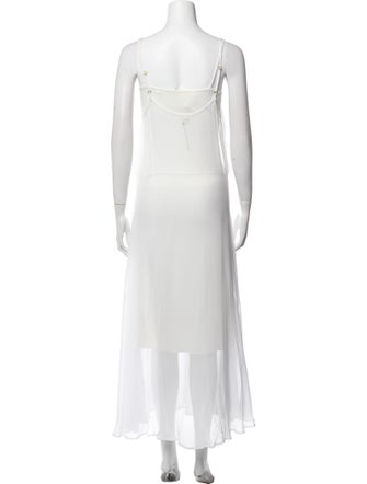 LoveShackFancy Scoop Neck Long Dress