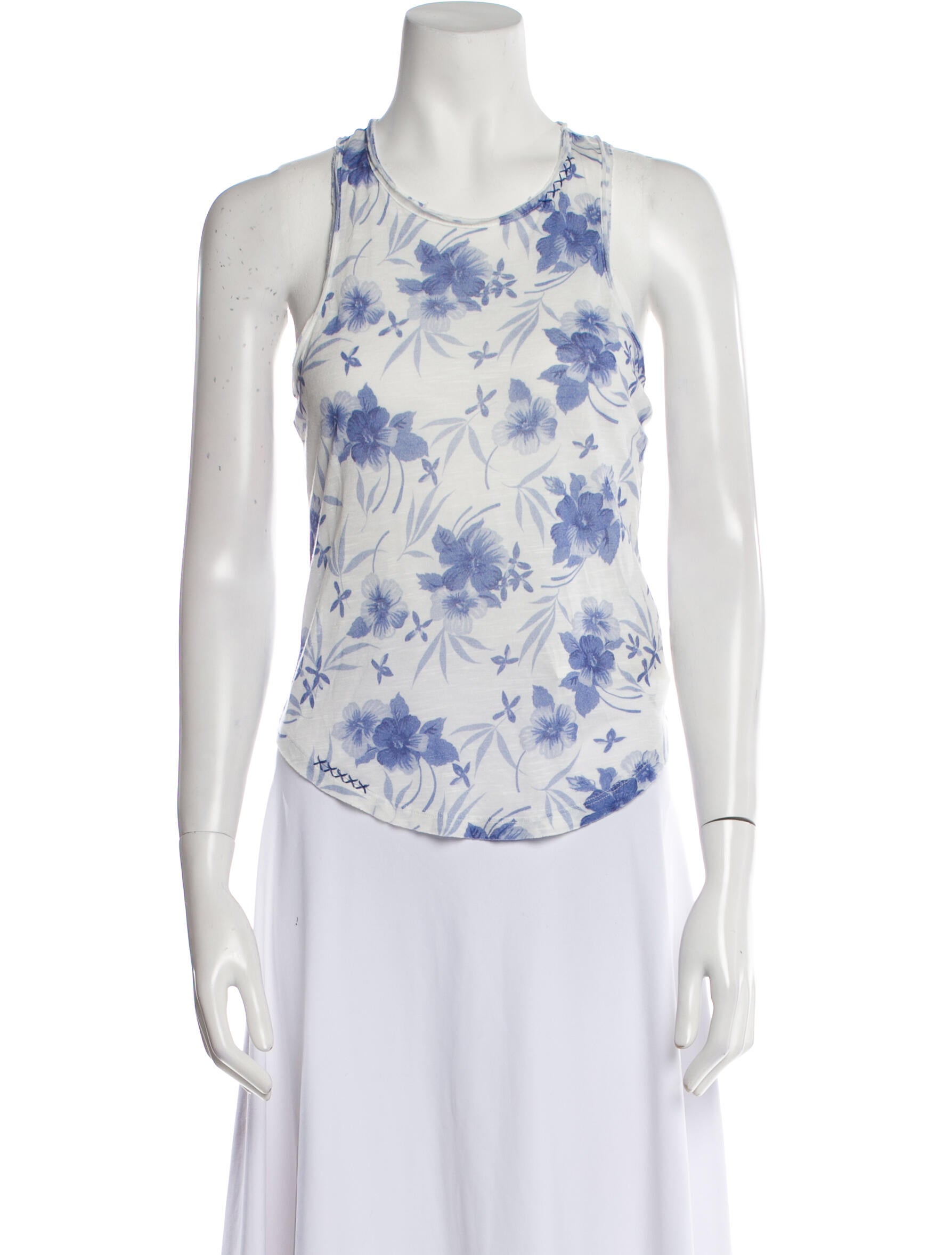 LoveShackFancy Floral Print Scoop Neck Top w/ Tags