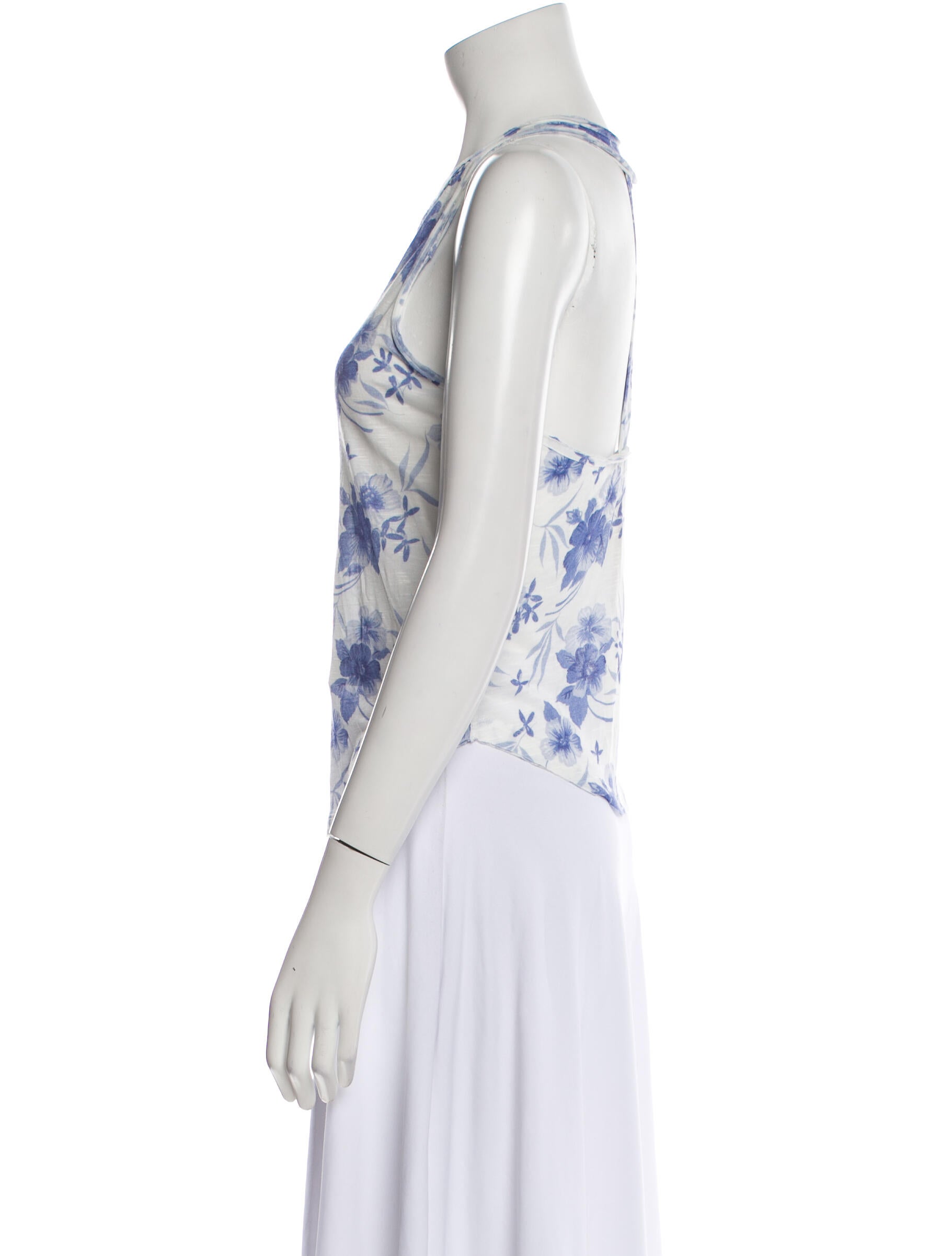 LoveShackFancy Floral Print Scoop Neck Top w/ Tags