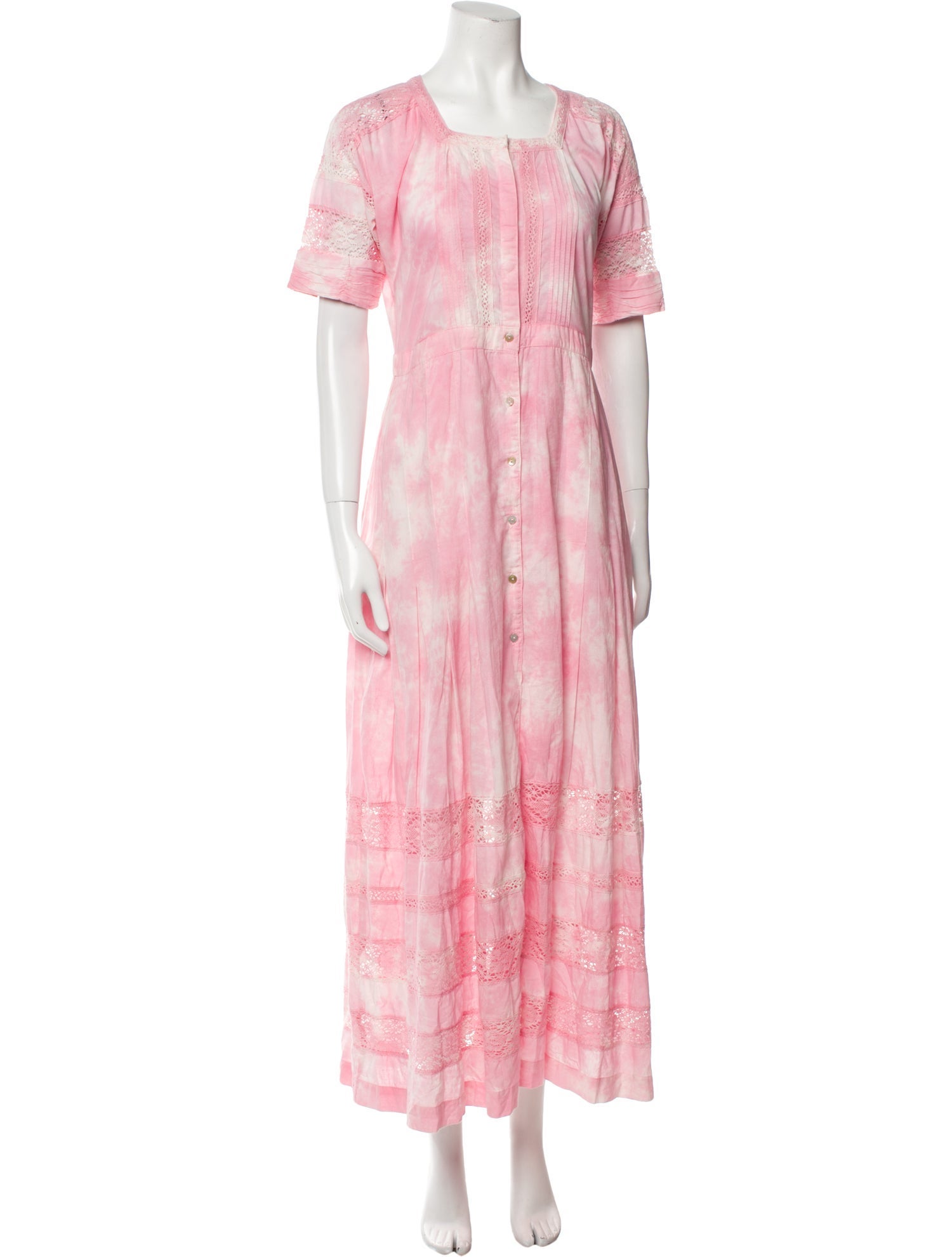LoveShackFancy Tie-Dye Print Long Dress w/ Tags