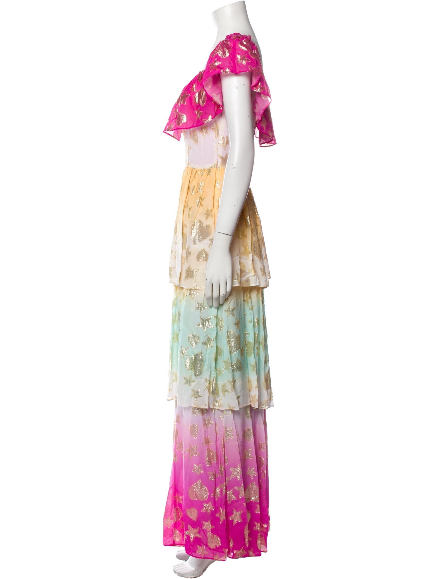 LoveShackFancy Floral Print Long Dress