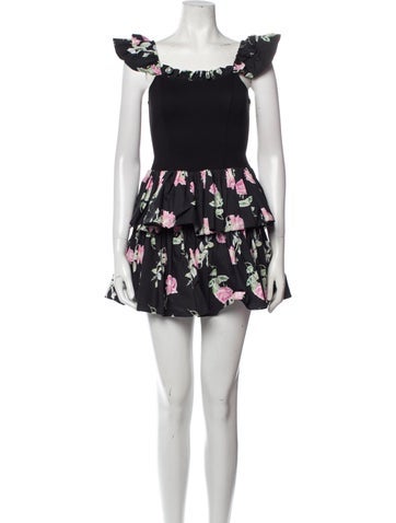 LoveShackFancy Dresses Floral Print Mini Dress S