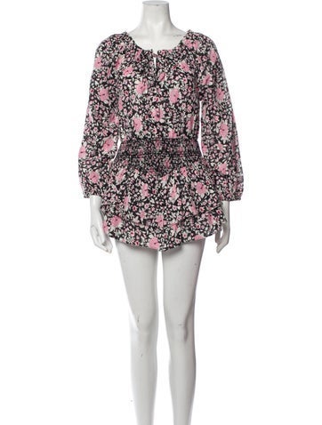 LoveShackFancy Dresses Floral Print Mini Dress Petite