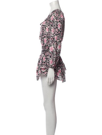 LoveShackFancy Floral Print Mini Dress