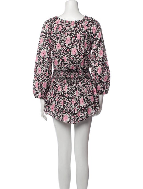 LoveShackFancy Floral Print Mini Dress