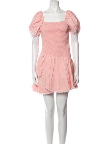 LoveShackFancy Dresses Square Neckline Mini Dress XL