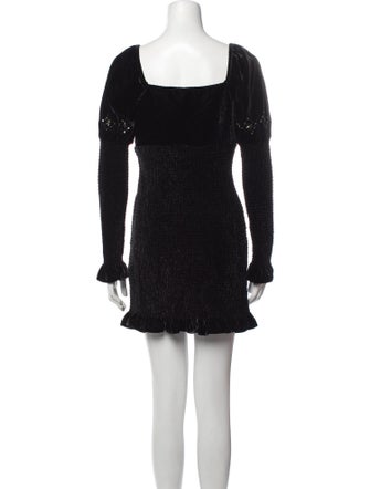 LoveShackFancy Square Neckline Mini Dress