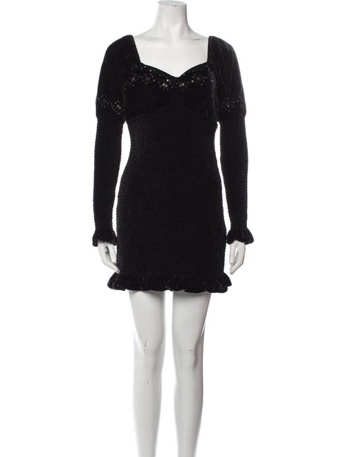 LoveShackFancy V-Neck Mini Dress