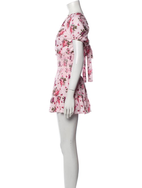 LoveShackFancy Floral Print Mini Dress