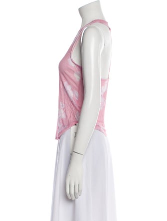 LoveShackFancy Floral Print Scoop Neck Top